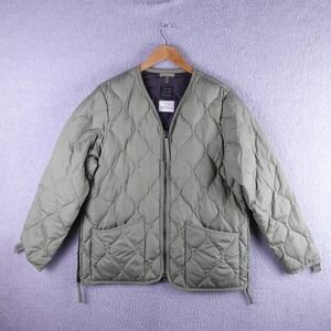 Taion Military V Neck Zip Jacket XL Olive Green Onion Quilted TAION-101ZML-1